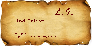 Lind Izidor névjegykártya