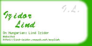 izidor lind business card